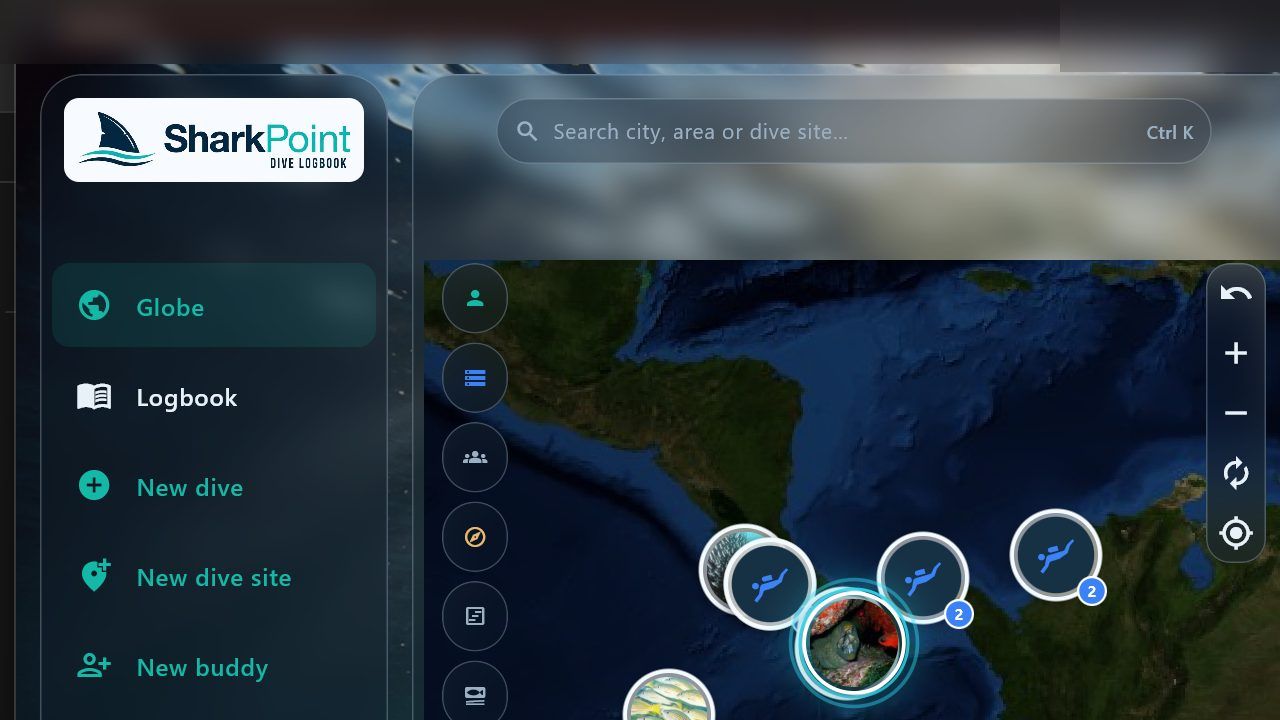 Globe map view